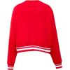 Pro Standard NBA womens Womens Nba Mash Up Brushed Back French Terry Crewneck Sweatshirt(Red)