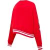 Pro Standard NBA womens Womens Nba Mash Up Brushed Back French Terry Crewneck Sweatshirt(Red)