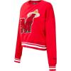 Pro Standard NBA womens Womens Nba Mash Up Brushed Back French Terry Crewneck Sweatshirt(Red)