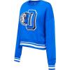 Pro Standard NBA womens Womens Nba Mash Up Brushed Back French Terry Crewneck Sweatshirt(Royal Blue)