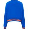 Pro Standard NBA womens Womens Nba Mash Up Brushed Back French Terry Crewneck Sweatshirt(Royal/Orange/Royal)