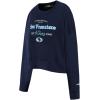 Pro Standard Womens NFL Country Club Crewneck Sweatshirt(Midnight Navy)
