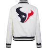 Pro Standard Womens NFL Houston Texans Retro Classics Satin Jacket Eggshell/Black L
