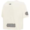 Pro Standard Womens NFL Reverse French Terry Short Sleeve Boxy Tee(Eggshell)