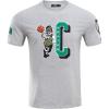 Pro Standard Mens NBA Mash Up Cotton Short Sleeve Tee(Heather Grey)