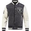 Pro Standard Mens NFL Rebel Athletics Denim Jacket(Washed Black/Eggshell)