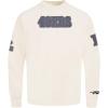 Pro Standard Mens NFL Reverse French Terry Brushed Back French Terry Crewneck Sweatshirt(Off-white)