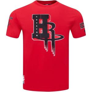 Pro Standard Mens NBA Mash Up Cotton Short Sleeve Tee(Red)