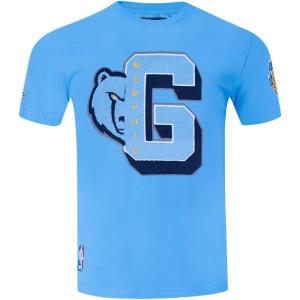 Pro Standard Mens NBA Mash Up Cotton Short Sleeve Tee(University Blue)