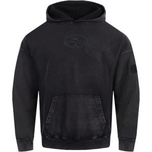 Pro Standard Mens NFL Washed Classic Pull Over Hoodie(Washed Black)