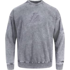 Pro Standard Mens NHL Split Logo Cotton Double Knit Full Zip Hoodie(Washed Grey)
