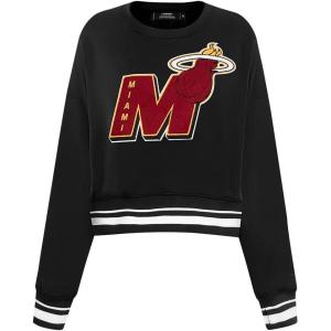 Pro Standard NBA womens Womens Nba Mash Up Brushed Back French Terry Crewneck Sweatshirt(Black)