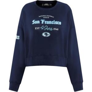 Pro Standard Womens NFL Country Club Crewneck Sweatshirt(Midnight Navy)