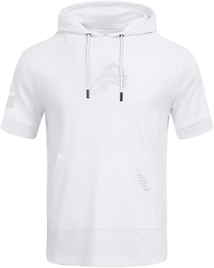 image:imagePro Standard Mens NFL White Out Cotton Double Knit Short Sleeve HoodieWhite