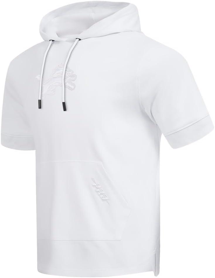 image:imagePro Standard Mens NFL White Out Cotton Double Knit Short Sleeve HoodieWhite