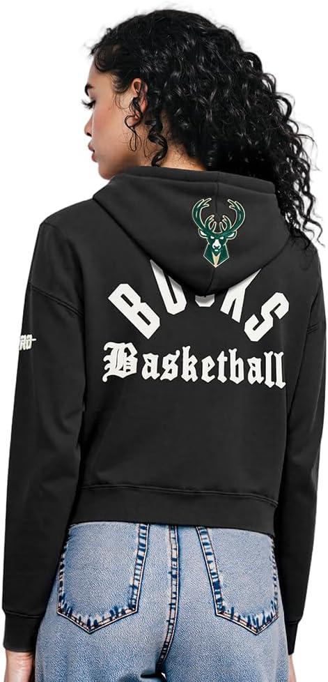 image:imagePro Standard NBA womens Womens Nba Modern Originals Brushed Back French Terry Cropped Pullover HoodieBlack