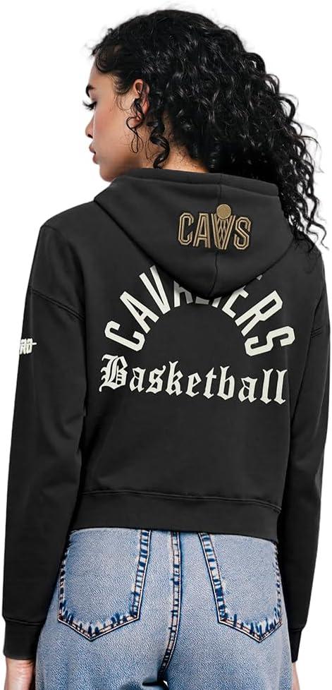 image:imagePro Standard NBA womens Womens Nba Modern Originals Brushed Back French Terry Cropped Pullover HoodieBlack