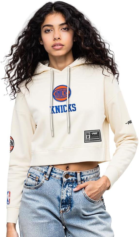 image:imagePro Standard NBA womens Womens Nba Modern Originals Brushed Back French Terry Cropped Pullover HoodieEggshell