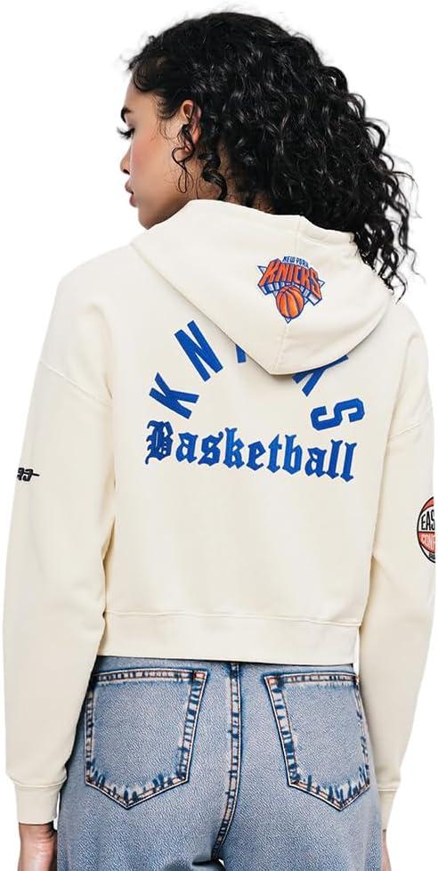 image:imagePro Standard NBA womens Womens Nba Modern Originals Brushed Back French Terry Cropped Pullover HoodieEggshell
