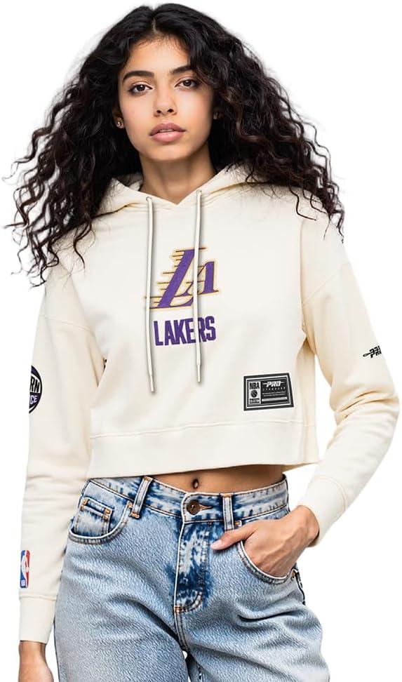 image:imagePro Standard NBA womens Womens Nba Modern Originals Brushed Back French Terry Cropped Pullover HoodieEggshell