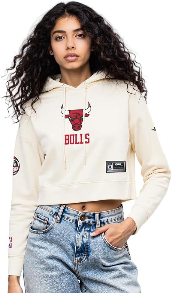 image:imagePro Standard NBA womens Womens Nba Modern Originals Brushed Back French Terry Cropped Pullover HoodieEggshell
