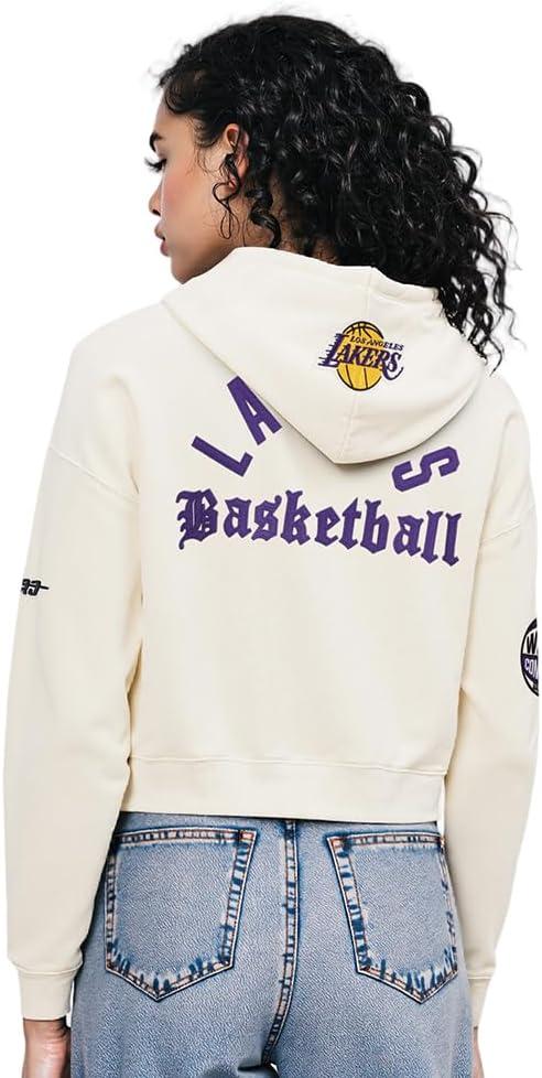 image:imagePro Standard NBA womens Womens Nba Modern Originals Brushed Back French Terry Cropped Pullover HoodieEggshell