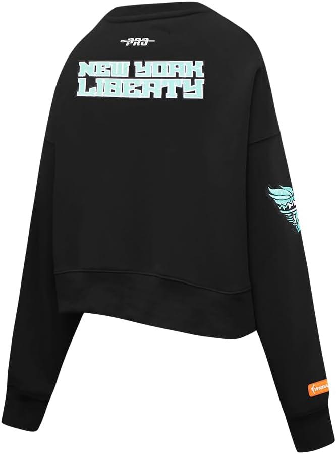 image:imagePro Standard WNBA womens Womens Wnba New York Liberty Classic Player Brushed Back French Terry Crewneck SweatshirtBlack