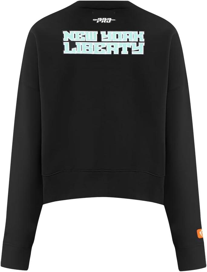 image:imagePro Standard WNBA womens Womens Wnba New York Liberty Classic Player Brushed Back French Terry Crewneck SweatshirtBlack
