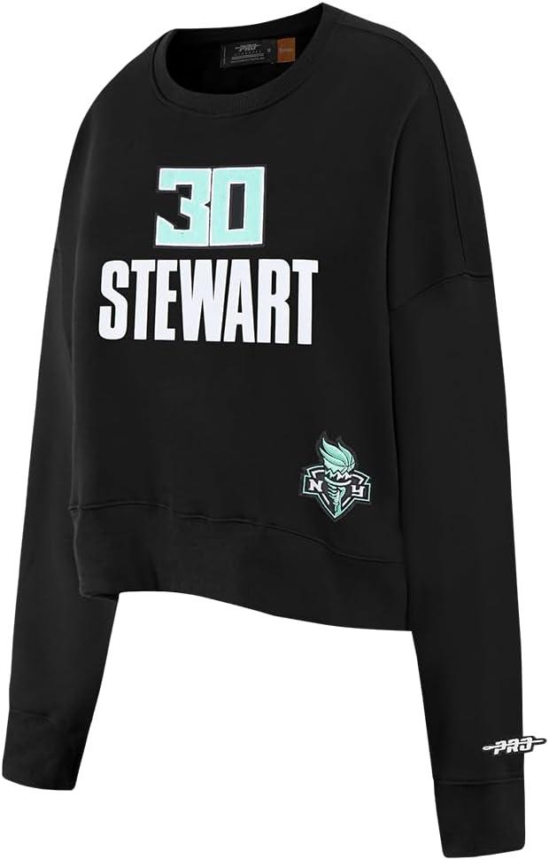 image:imagePro Standard WNBA womens Womens Wnba New York Liberty Classic Player Brushed Back French Terry Crewneck SweatshirtBlack