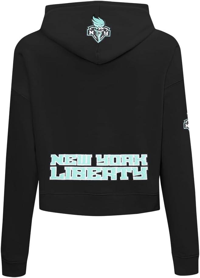 image:imagePro Standard WNBA womens Womens Wnba New York Liberty Classic Player Brushed Back French Terry Cropped Pullover HoodieBlack