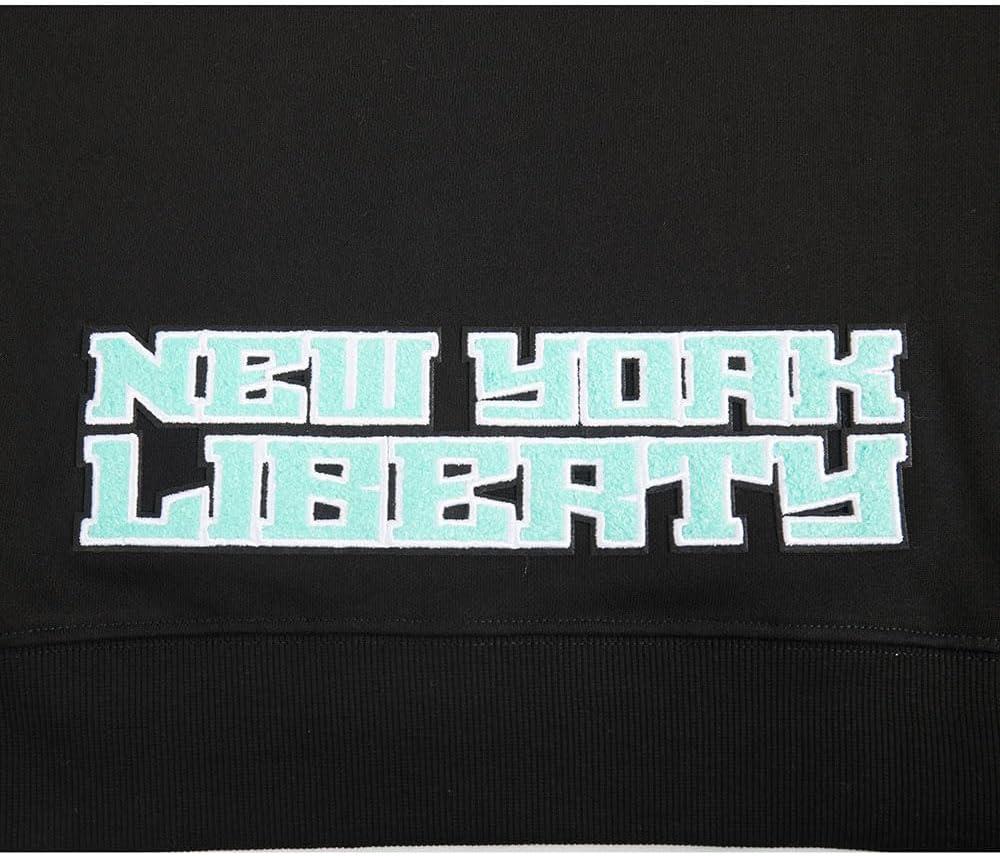 image:imagePro Standard WNBA womens Womens Wnba New York Liberty Classic Player Brushed Back French Terry Cropped Pullover HoodieBlack
