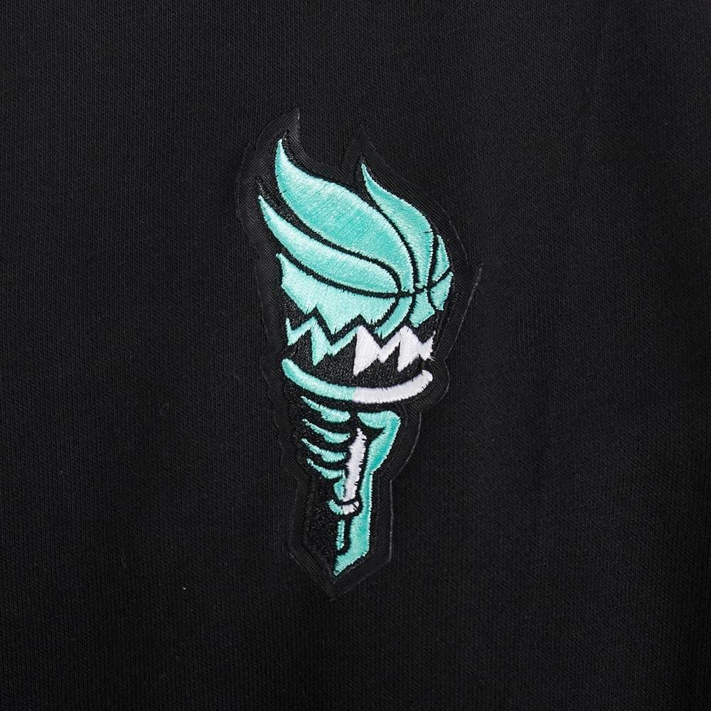 image:imagePro Standard WNBA womens Womens Wnba New York Liberty Classic Player Brushed Back French Terry Cropped Pullover HoodieBlack