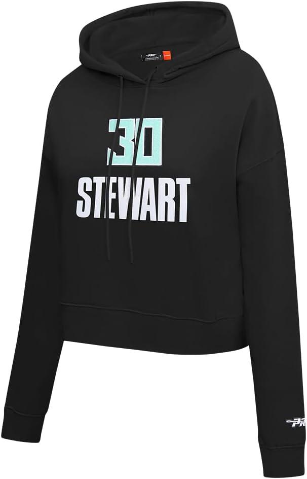 image:imagePro Standard WNBA womens Womens Wnba New York Liberty Classic Player Brushed Back French Terry Cropped Pullover HoodieBlack