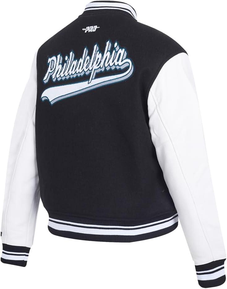 image:imagePro Standard Womens NFL Script Tail Varsity JacketBlack