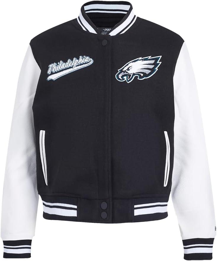 image:imagePro Standard Womens NFL Script Tail Varsity JacketBlack
