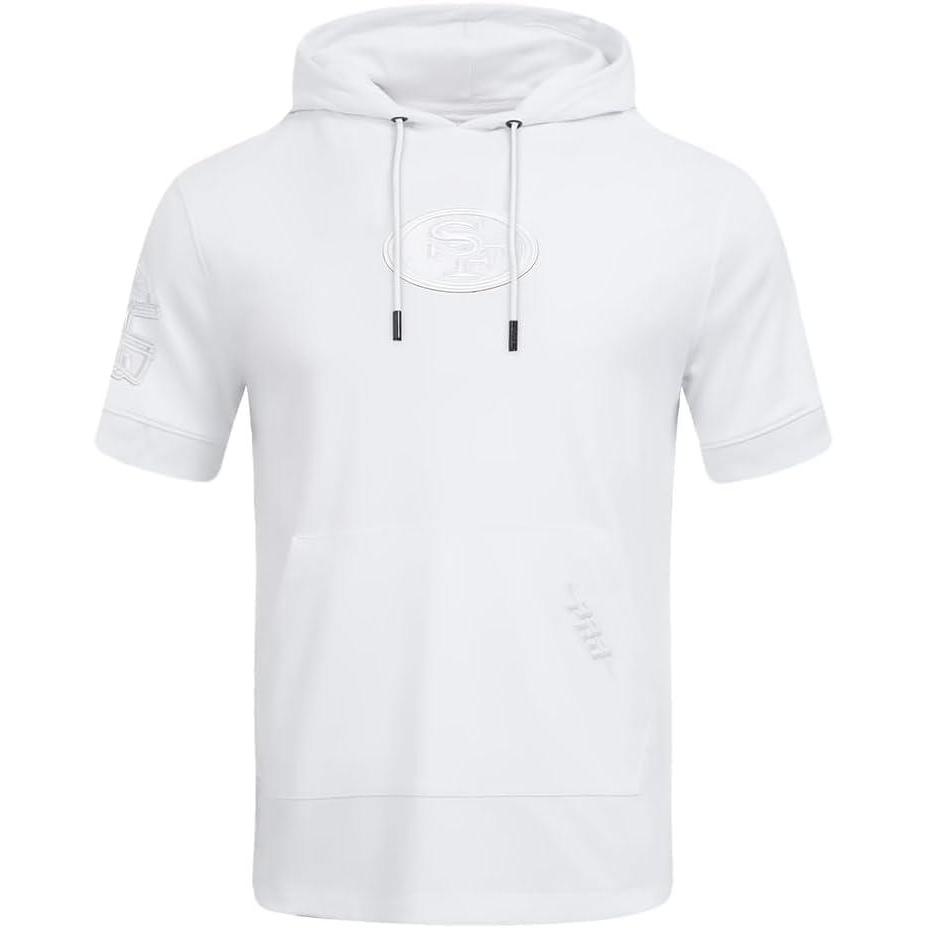 image:imagePro Standard Mens NFL White Out Cotton Double Knit Short Sleeve HoodieWhite