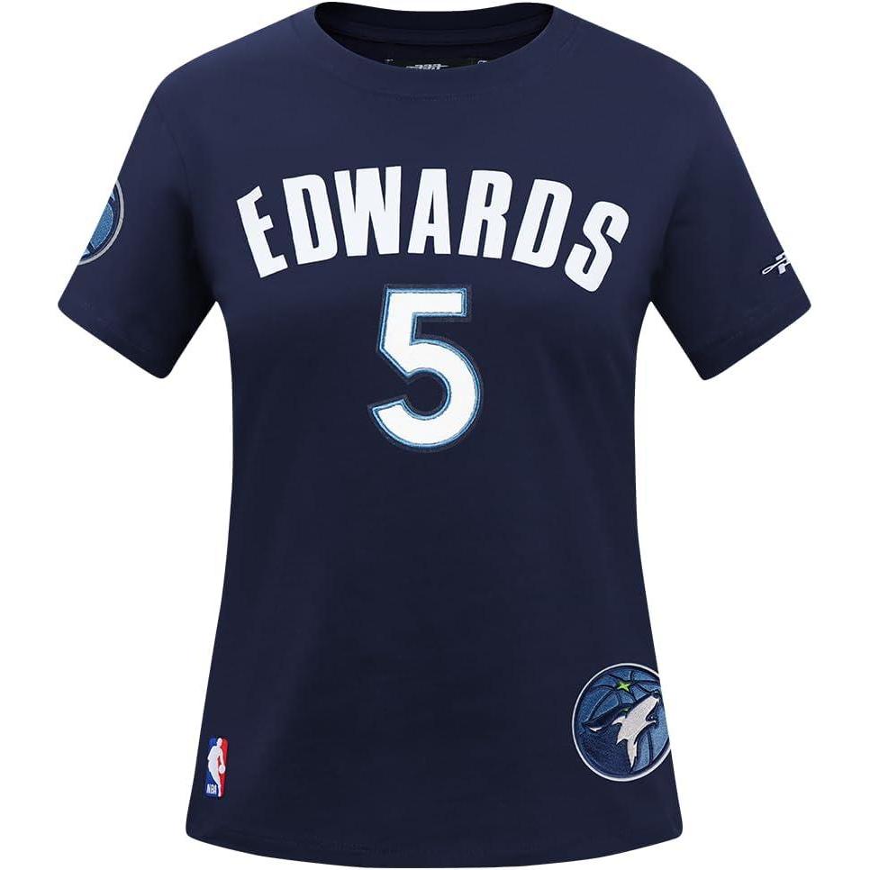 image:imagePro Standard NBA Womens Womens NBA Minnesota Timberwolves Classic Player Cotton Short Sleeve Slim TeeTeam Color