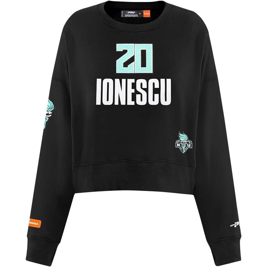 image:imagePro Standard WNBA womens Womens Wnba New York Liberty Classic Player Brushed Back French Terry Crewneck SweatshirtBlack