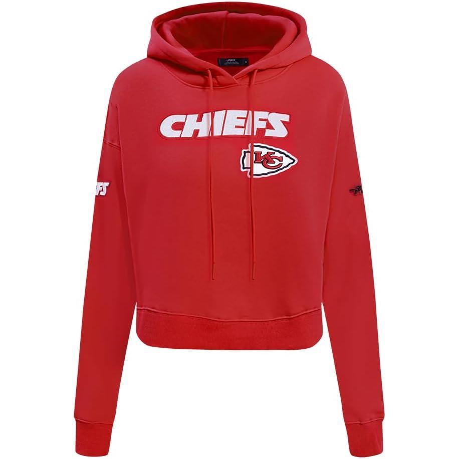 image:imagePro Standard Womens NFL Game Day Classics Cotton Double Knit Cropped Pullover HoodieRed