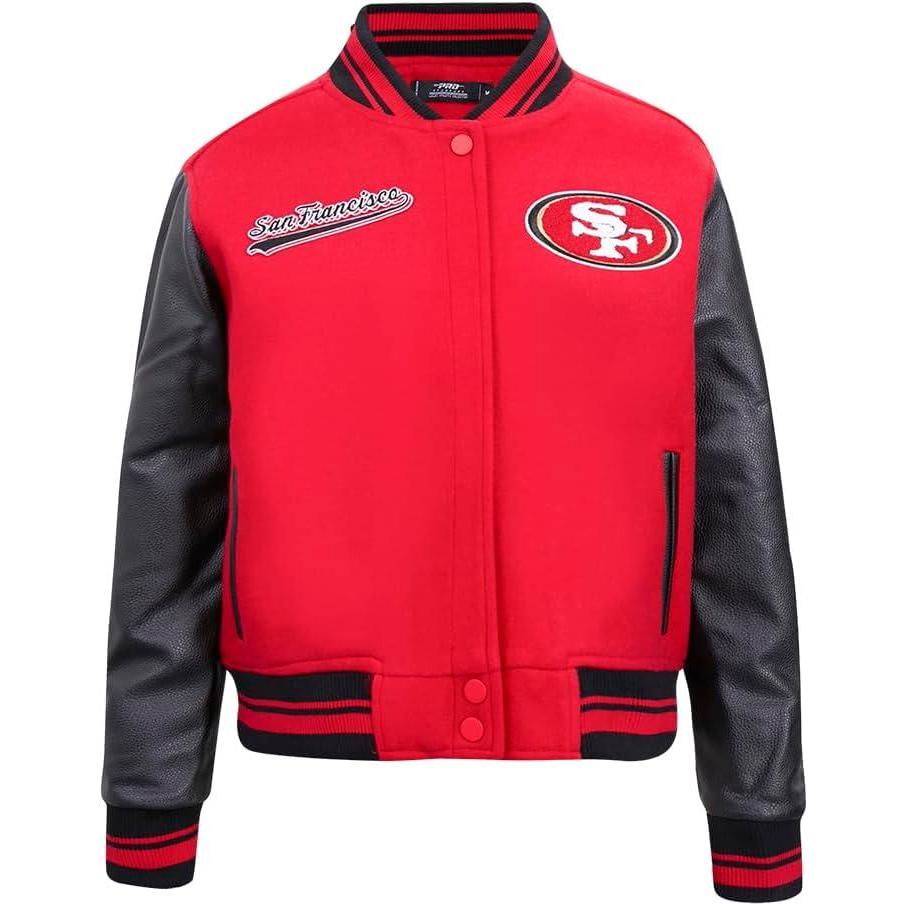 image:imagePro Standard Womens NFL Script Tail Varsity JacketRed