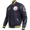 Pro Standard Mens NFL DIY Pick Stitch Varsity Jacket(Black)