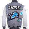 Pro Standard Mens NFL DIY Pick Stitch Varsity Jacket(Grey)