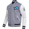 Pro Standard Mens NFL DIY Pick Stitch Varsity Jacket(Grey)