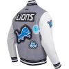 Pro Standard Mens NFL DIY Pick Stitch Varsity Jacket(Grey)