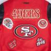 Pro Standard Mens NFL DIY Pick Stitch Varsity Jacket(Red)