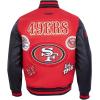 Pro Standard Mens NFL DIY Pick Stitch Varsity Jacket(Red)