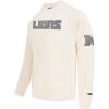 Pro Standard Mens NFL Reverse French Terry Fleece Crewneck Sweatshirt(Off-white)