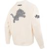 Pro Standard Mens NFL Reverse French Terry Fleece Crewneck Sweatshirt(Off-white)