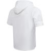 Pro Standard Mens NFL White Out Cotton Double Knit Short Sleeve Hoodie(White)