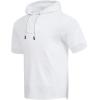 Pro Standard Mens NFL White Out Cotton Double Knit Short Sleeve Hoodie(White)
